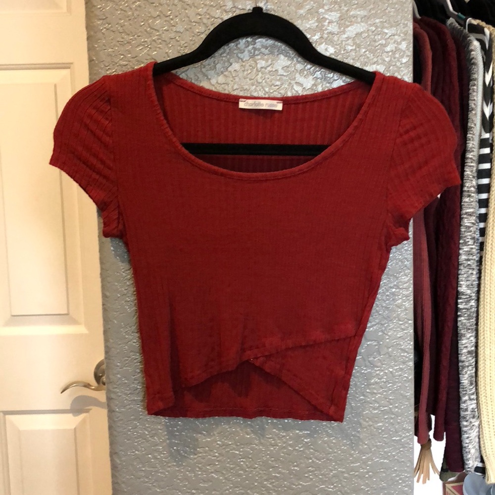 Burgundy crop top